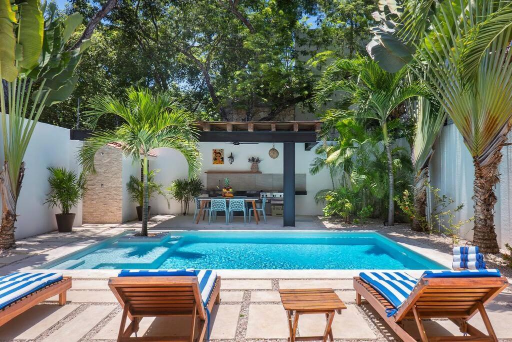 טולום Wonderful Tropical Home 3Br, Garden, Private Pool. מראה חיצוני תמונה